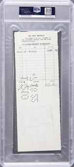 1922 Frank "Home Run" Baker Signed New York Yankees Payroll Check (PSA/DNA)